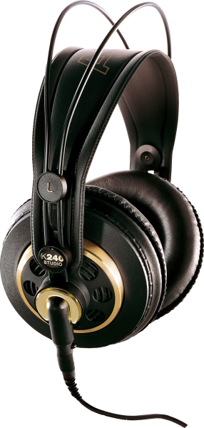 K240 STUDIO SEMI OPEN, CIRCUMAURAL STUDIO HEADPHONE WITH ARTIFICIAL LEATHER EAR PADS, CLASSIC GOLD/BLACK TRIM,